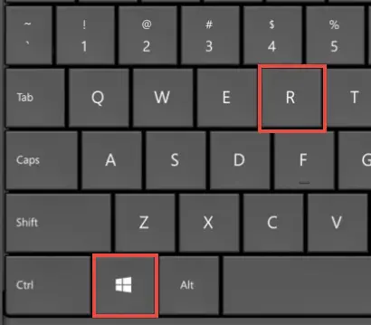 pressing windows + r keys