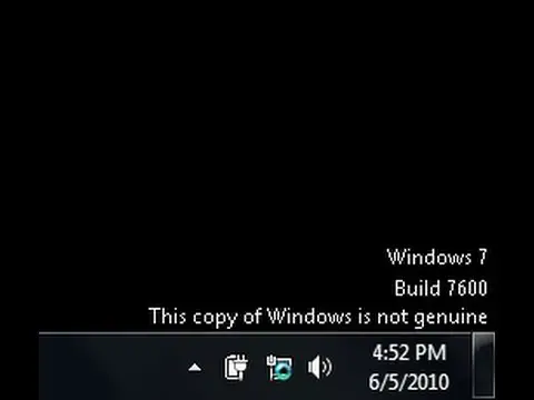 windows 7 not genuine