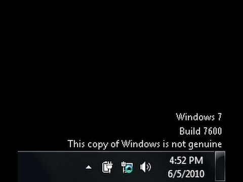 how to remove windows is not genuine build 7601