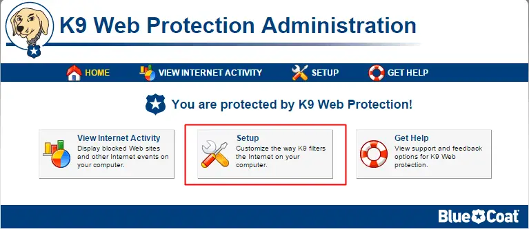 block website using k9 web protection 