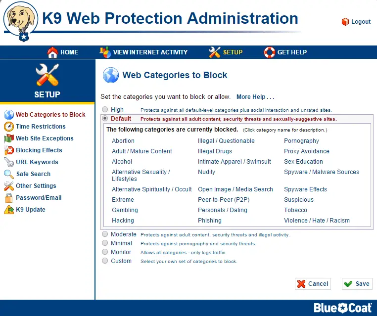 k9 web protection