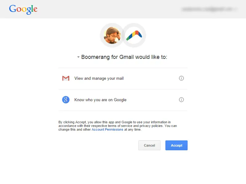 boomeranggmail access