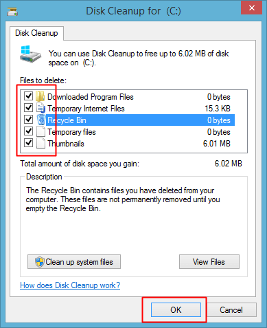 Disk cleanup