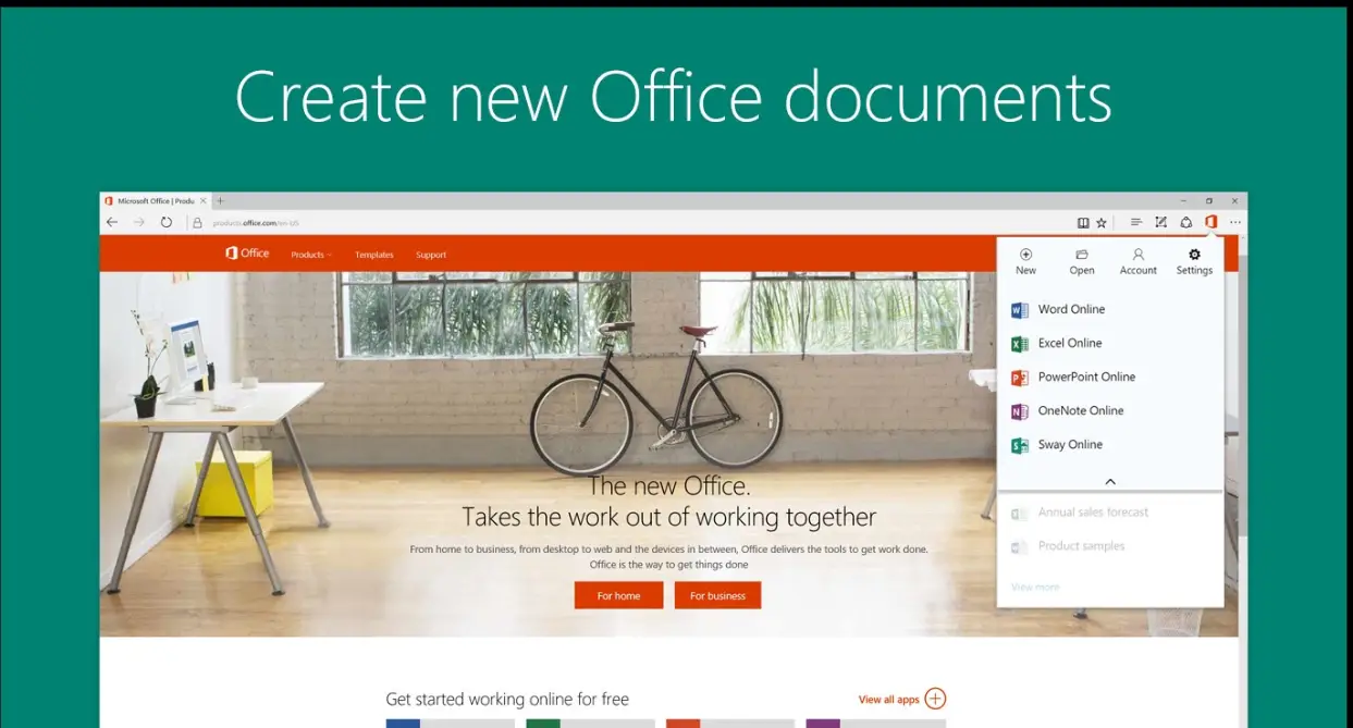 office online edge extensions