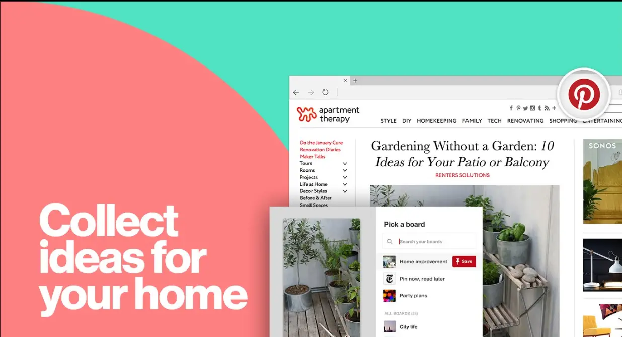 pinterest save button extension for edge browser