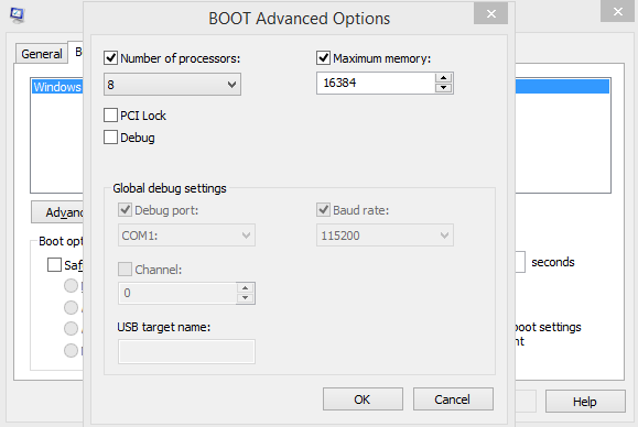 advanced boot option