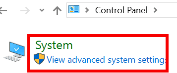 view advanced system settings