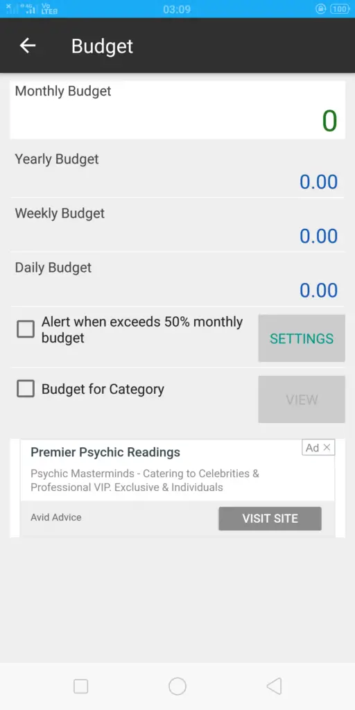 Andromoney expense tracker