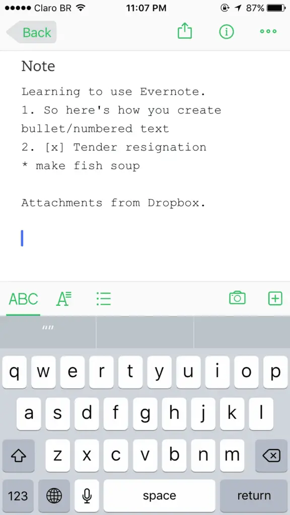 evernote app