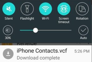 transfer iPhone contacts