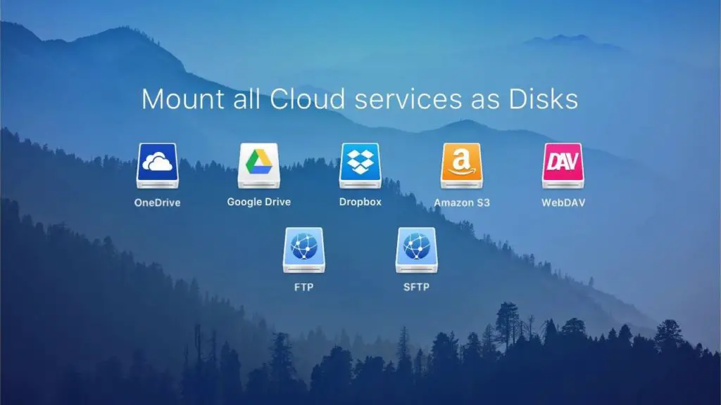 CloudMounter, local disk, remote servers, cloud storage services