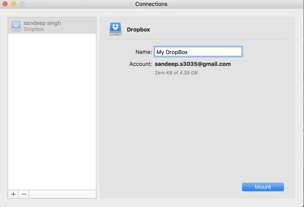 mount dropbox mac