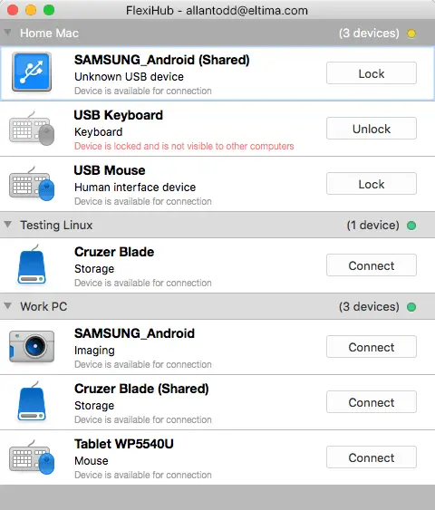 flexihub, remote usb