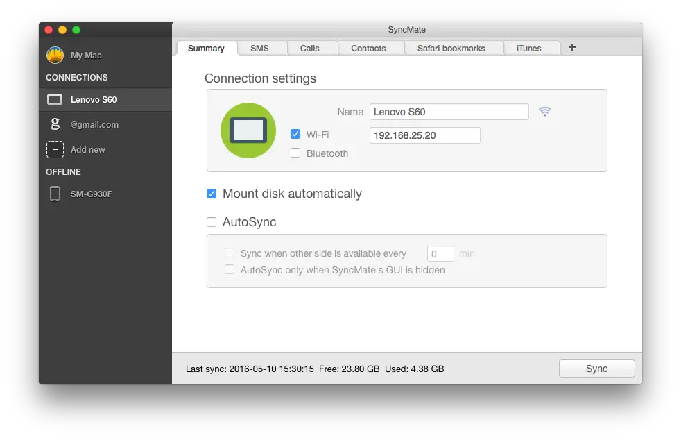 syncmate, syncmate for android, Android file transfer alternative for Mac