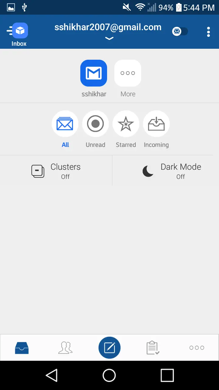 BlueMail light mode