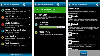  mcafee android virus protection