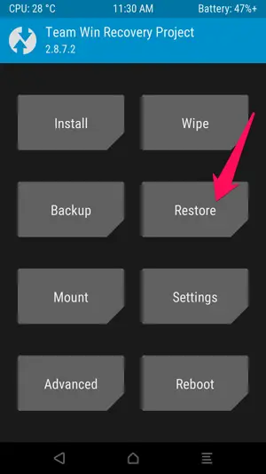 nandroid backup TWRP, nandroid backup location, Create Nandroid Backup TWRP, Restore Nandroid Backup TWRP
