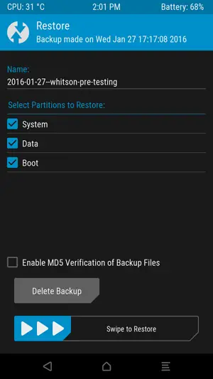 nandroid backup TWRP, nandroid backup location, Create Nandroid Backup TWRP, Restore Nandroid Backup TWRP