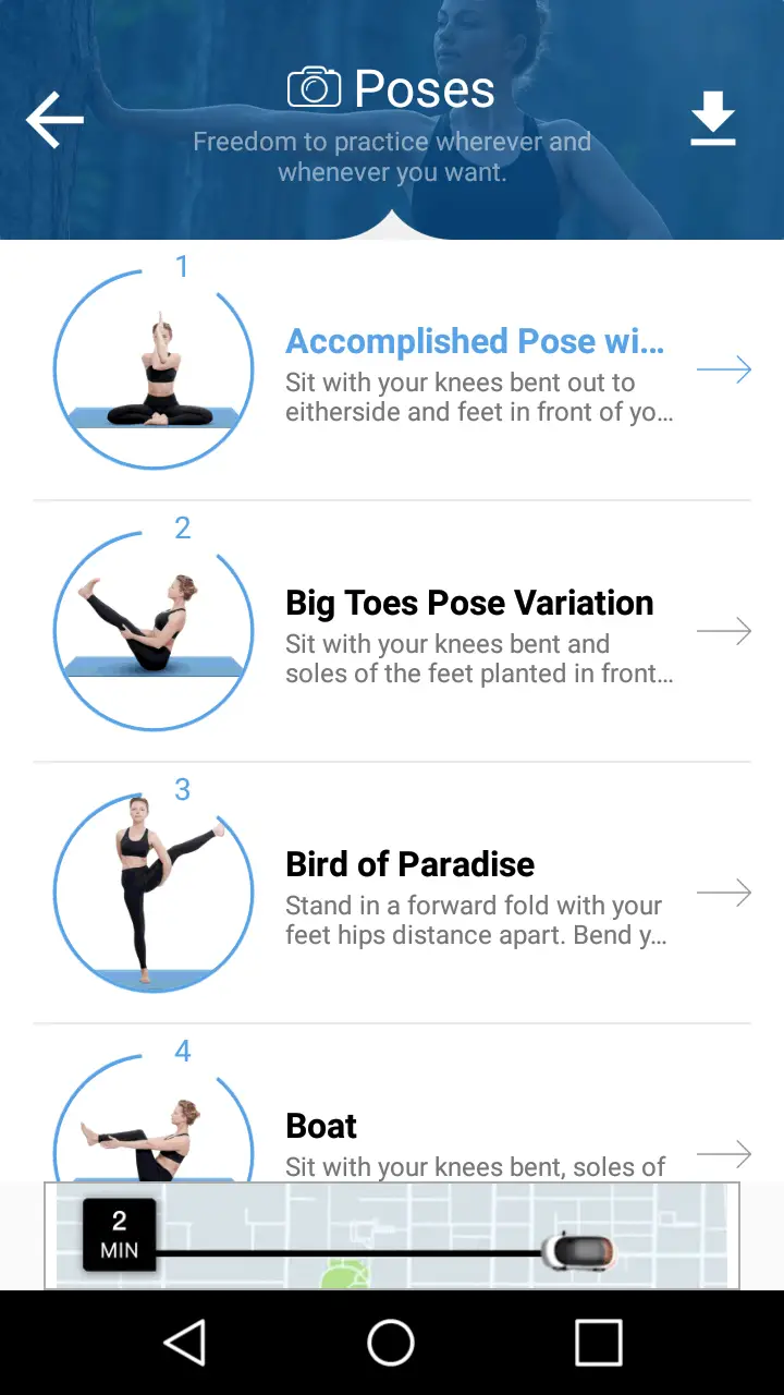 best Yoga apps for Android, top free yoga apps for android, paid yoga app