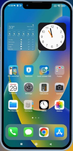 Launcher iOS 16 as iPhone launchers