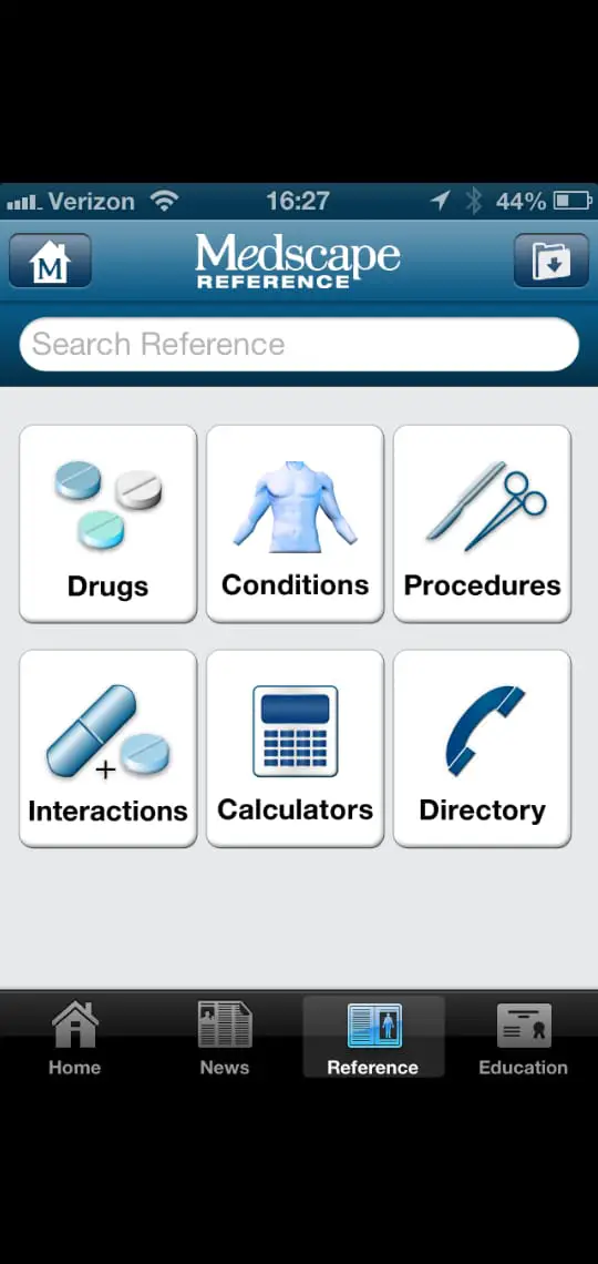 mediscape app interface