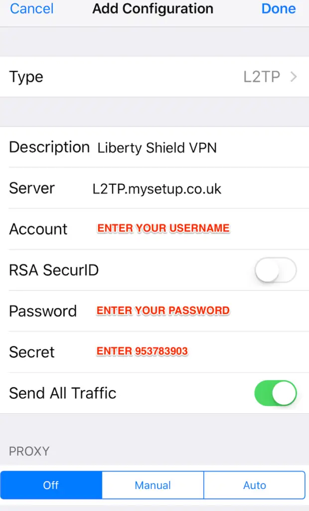 configure virtual private network on iphone ios