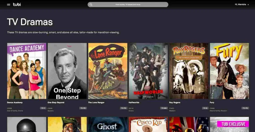 tubi tv dramas