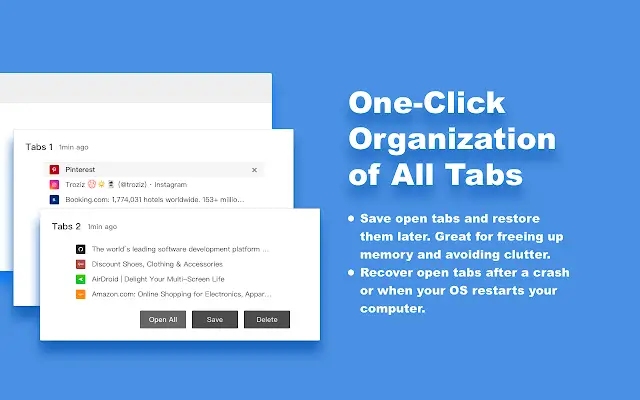 one tab chrome extension for productivity