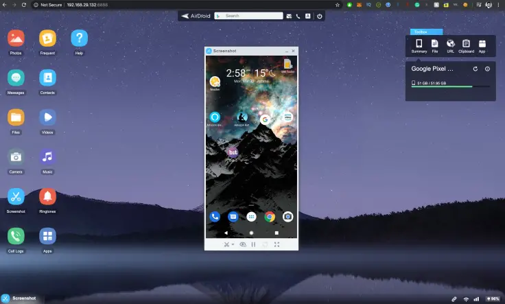 airdroid screen mirroring app
