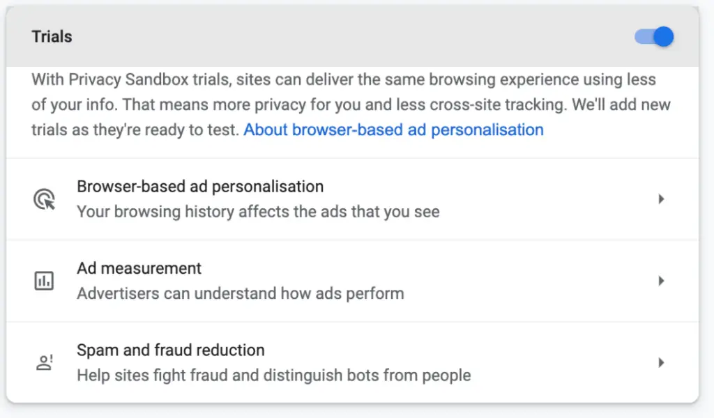 chrome privacy sandbox