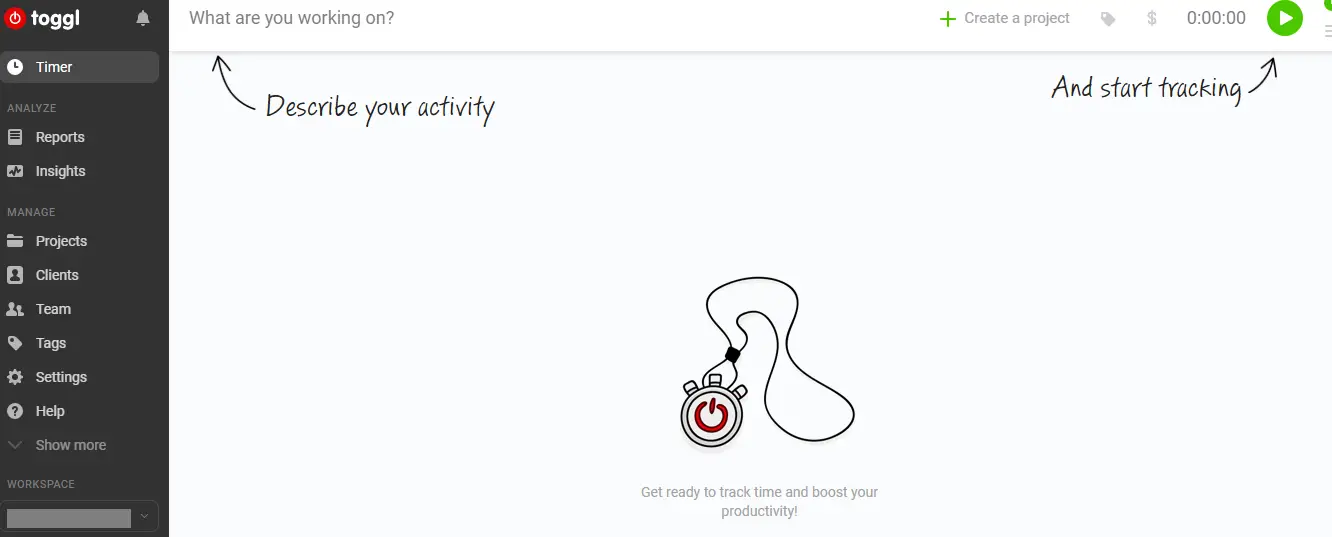 toggl free time tracker