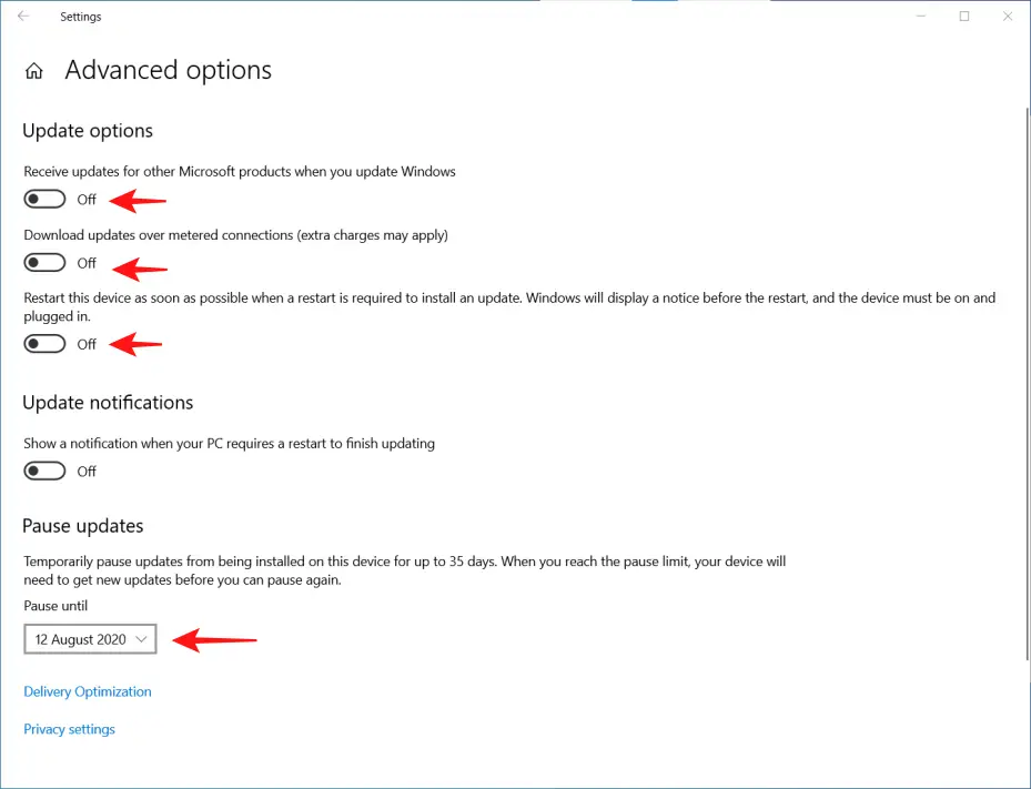 turn off windows 10 updates