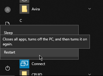 restart windows