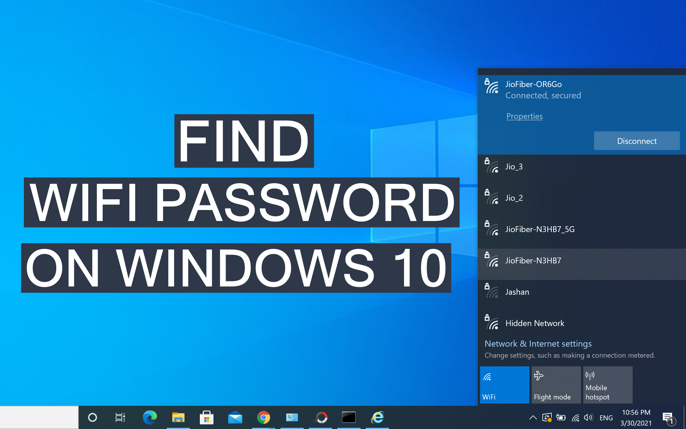 How to find neighbors wifi password on windows 10 - kseinet