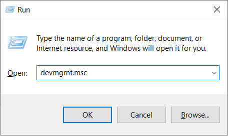 Opening Device Manager from Run