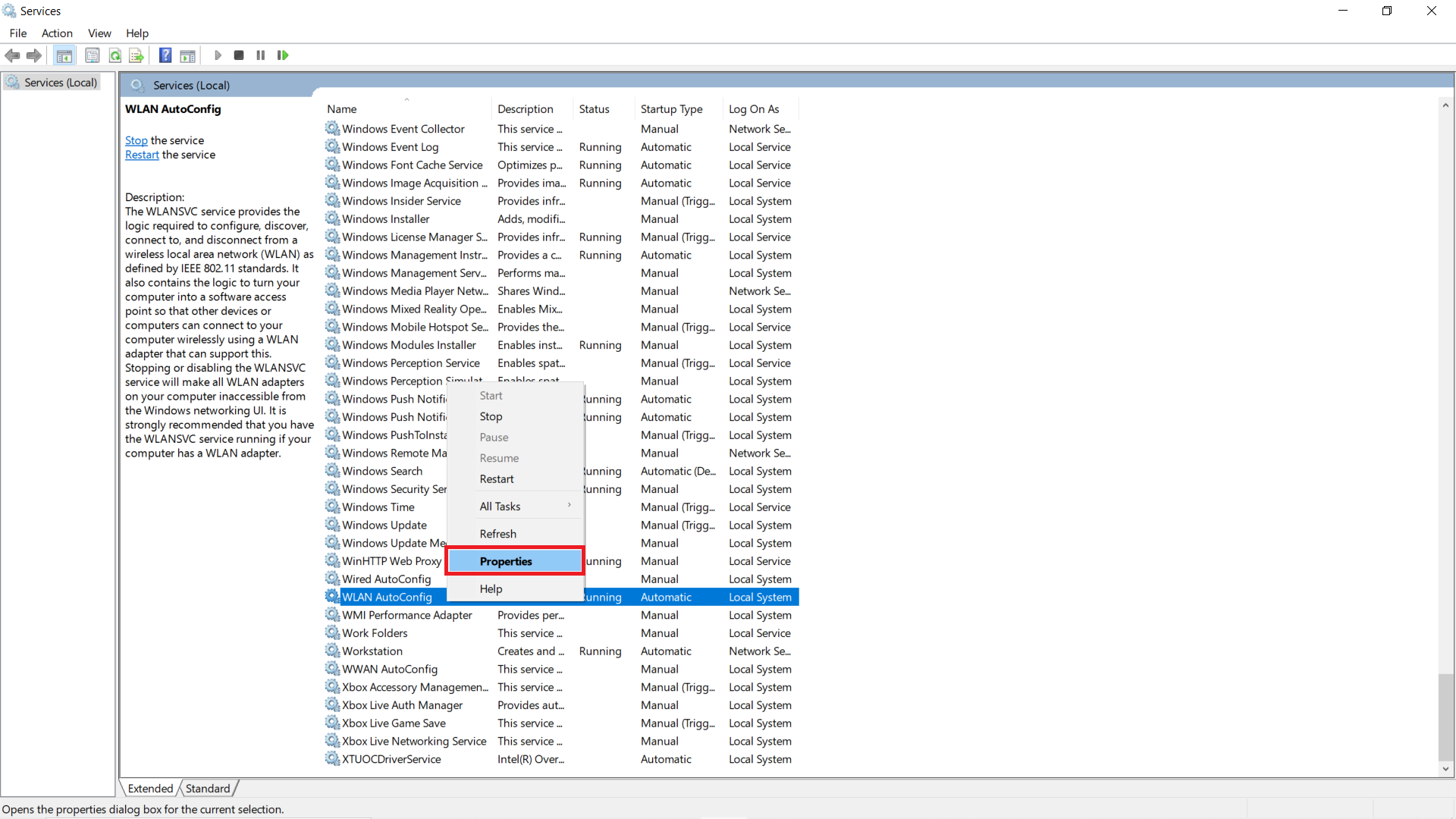 WLAN Autoconfig service