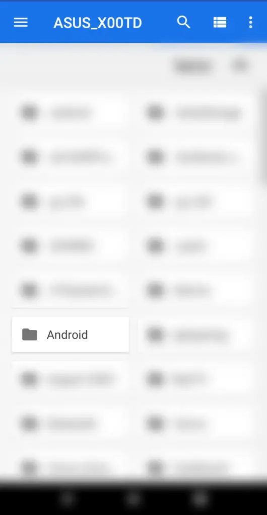 open android folder
