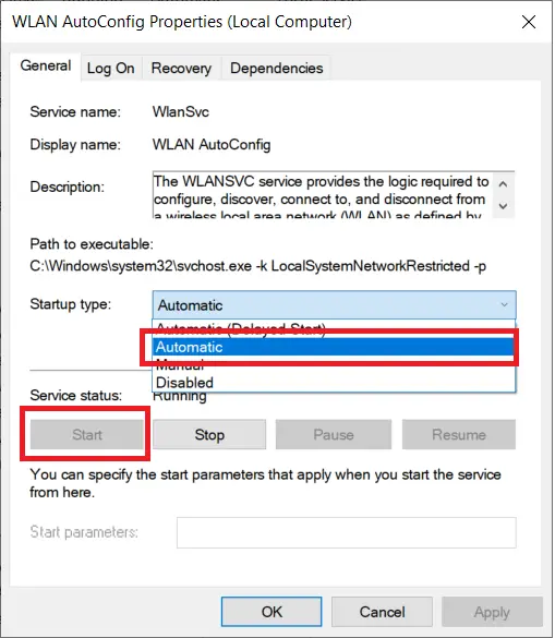 WLAN Autoconfig Automatic