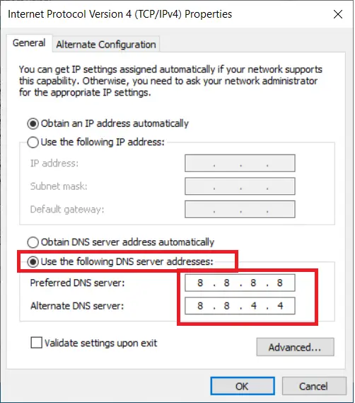 Using Google's Custom DNS