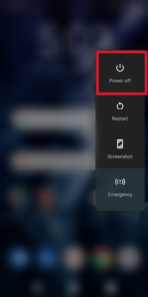 Power Menu in Android 