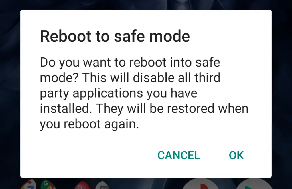 Reboot in Safe Mode on Android 