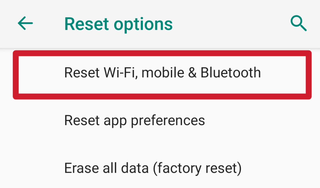 reset wifi to fix disconnecting issue