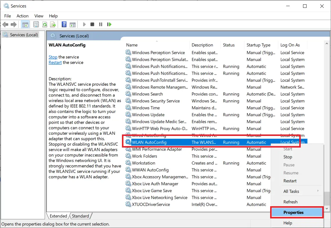 wlan autoconfig service