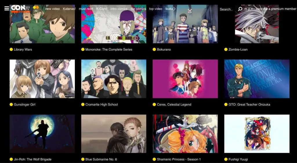 CONtv to watch anime for free