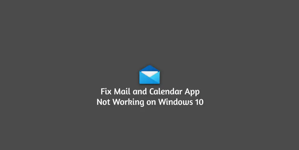 Cover for Mail and Calendar App not working