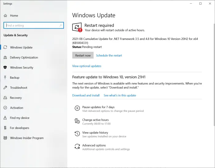 Windows updates 