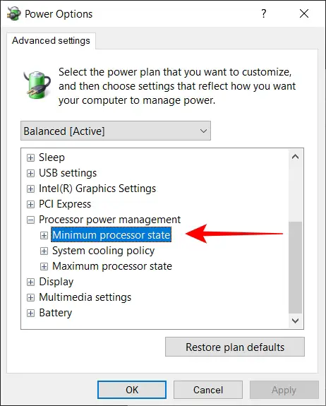 minimum processor state