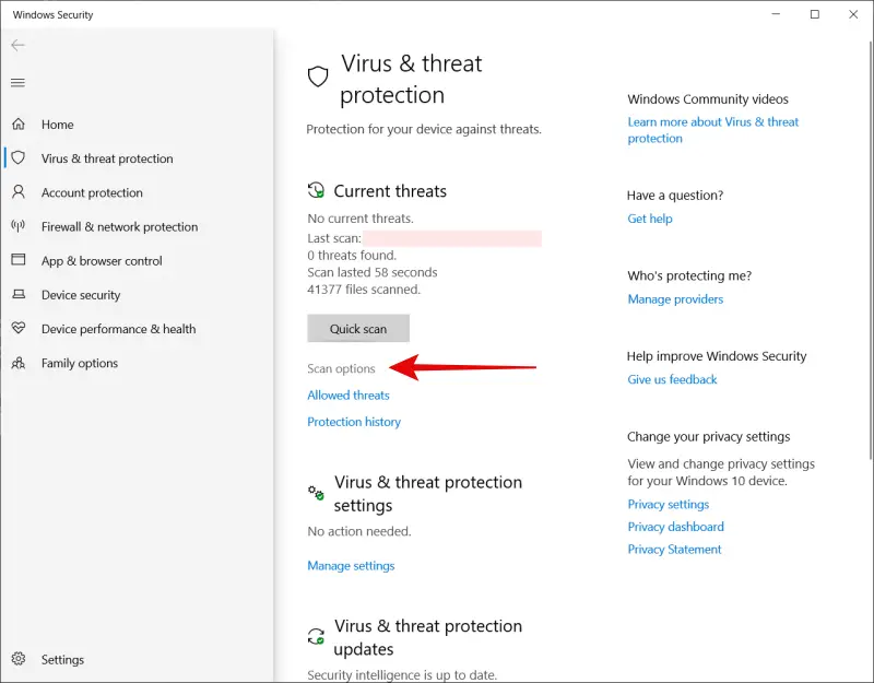 Scanning Malware on Windows 10