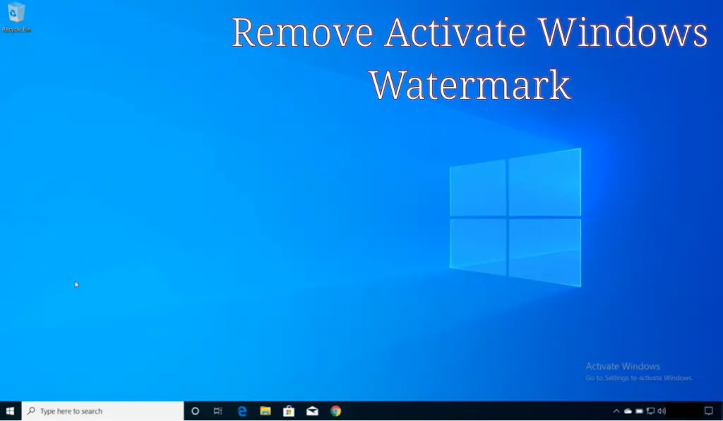 cover- how to Remove Activate Windows Watermark for Windows 10