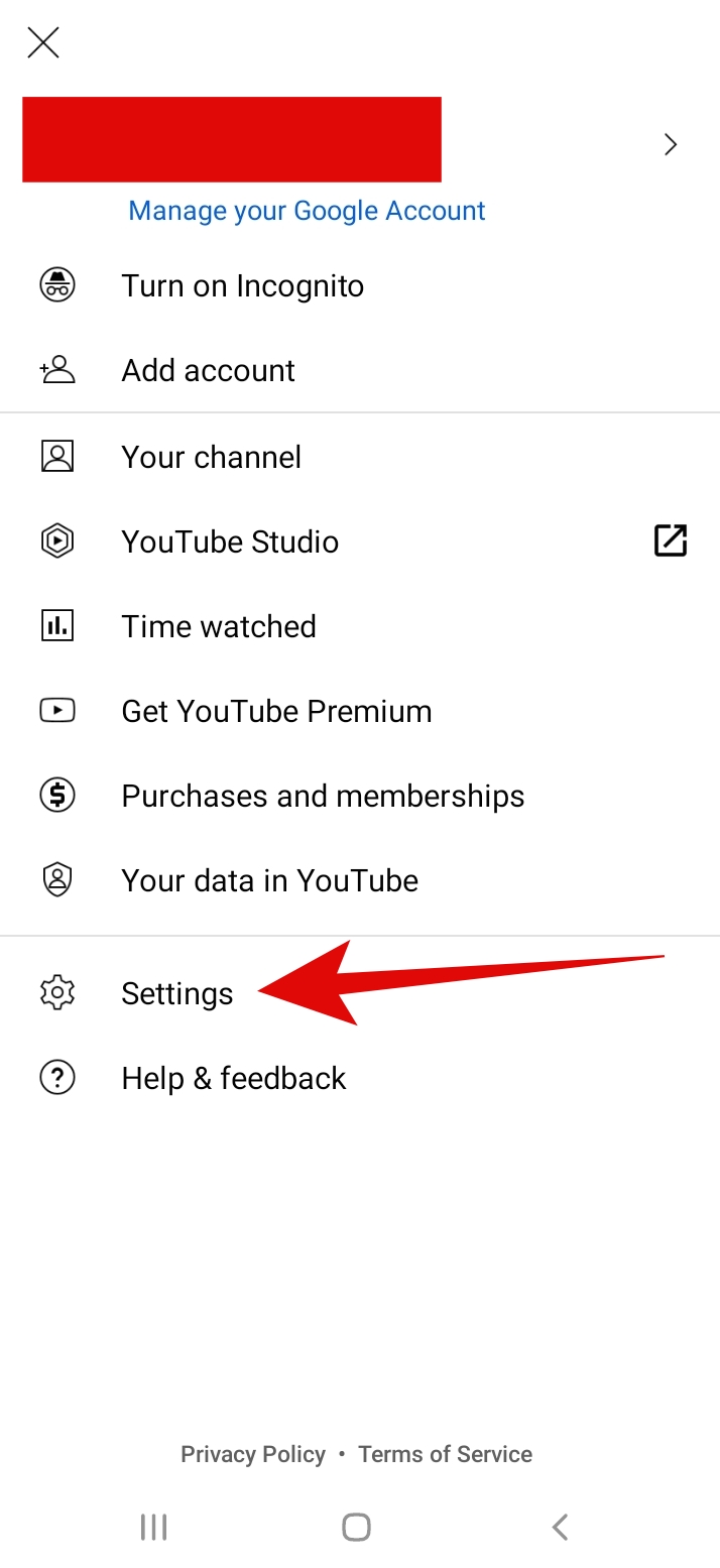 YouTube App Settings 